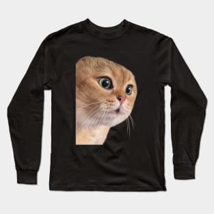 Cat boyfriend couple relationship meme Long Sleeve T-Shirt